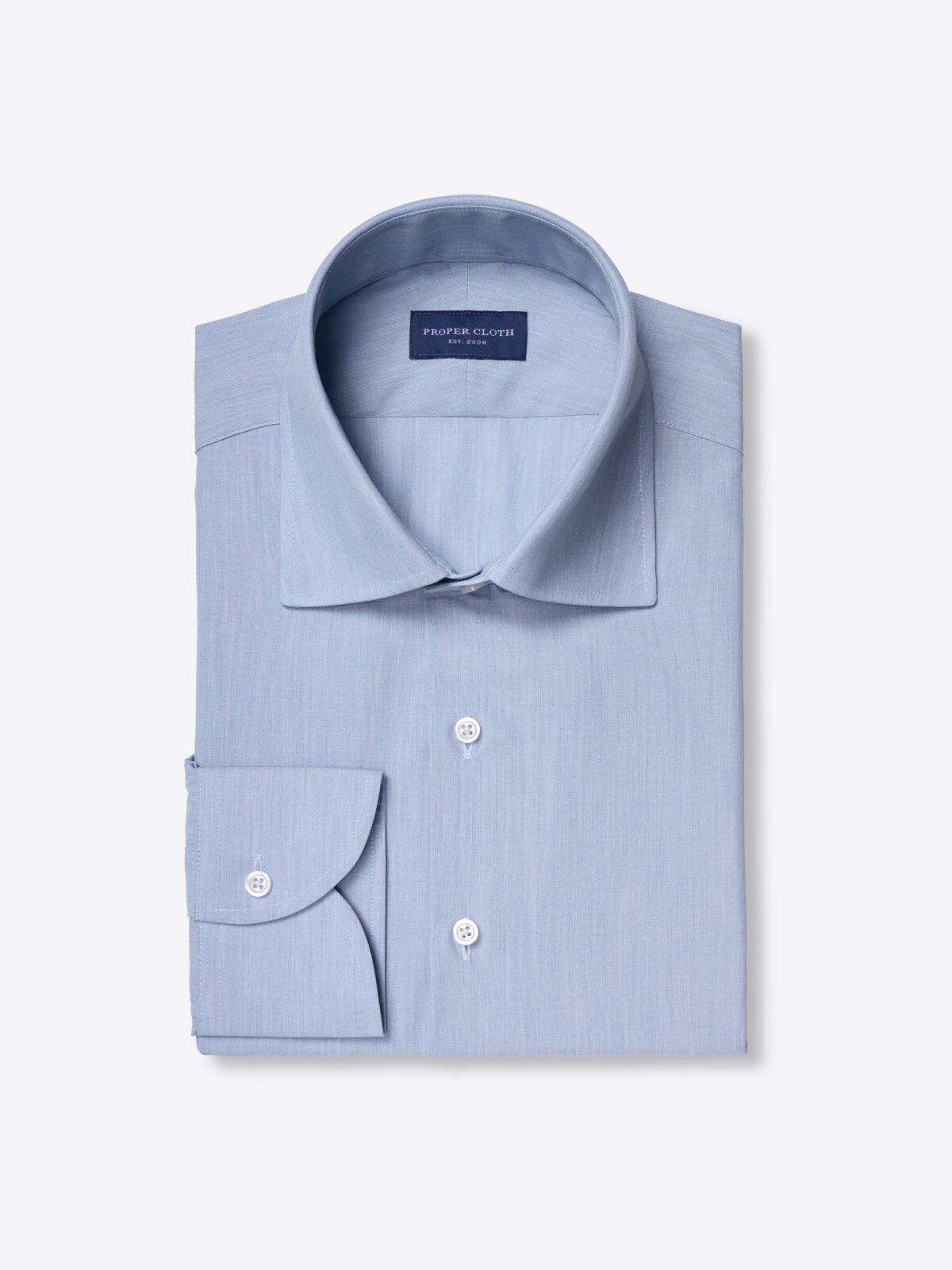 Albiate Light Blue Chambray Shirt by Proper Cloth