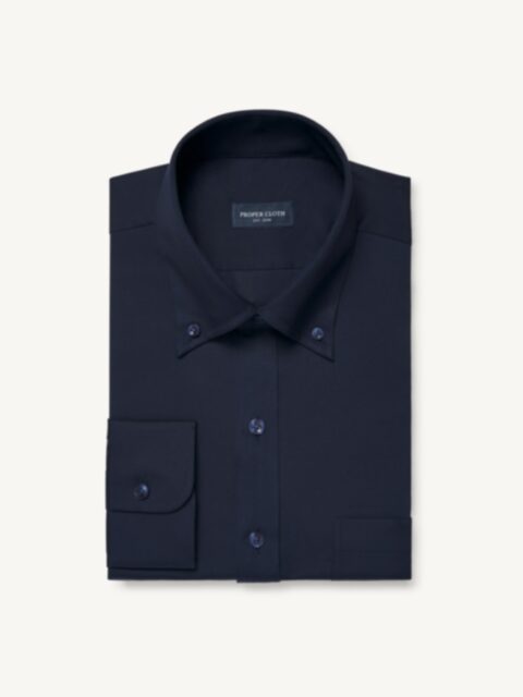 dress shirt dark blue Athletic Fit Dress Shirt in Navy Blue XXXL