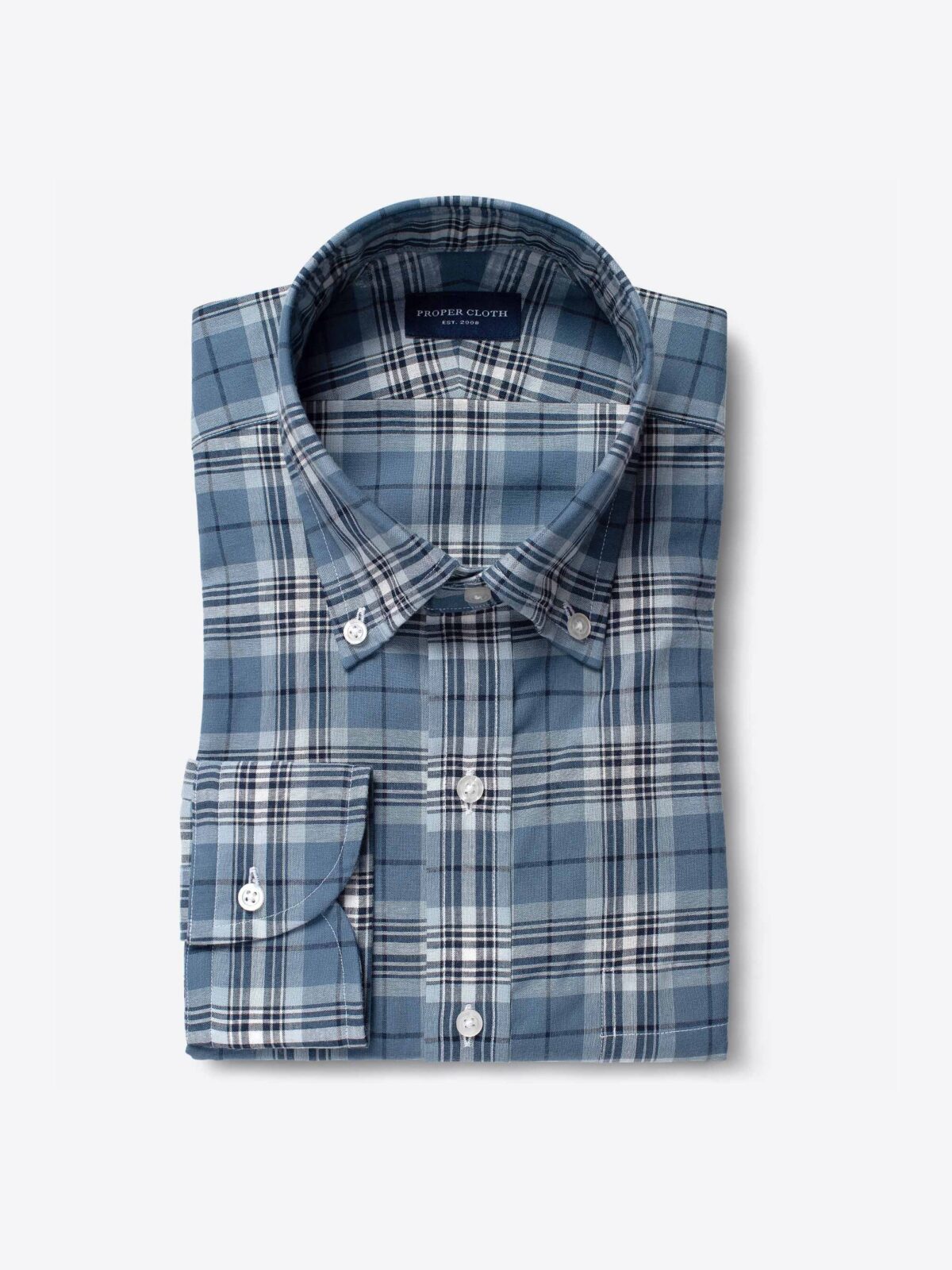 Slate Plaid Indian Madras Shirt