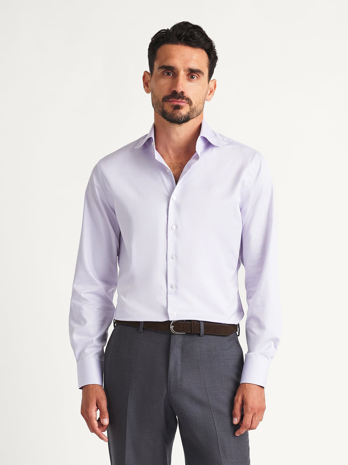 lavender dress shirt Hanging On Every Word Lavender Purple Shirt Dress, Large - The Mint Julep Boutique