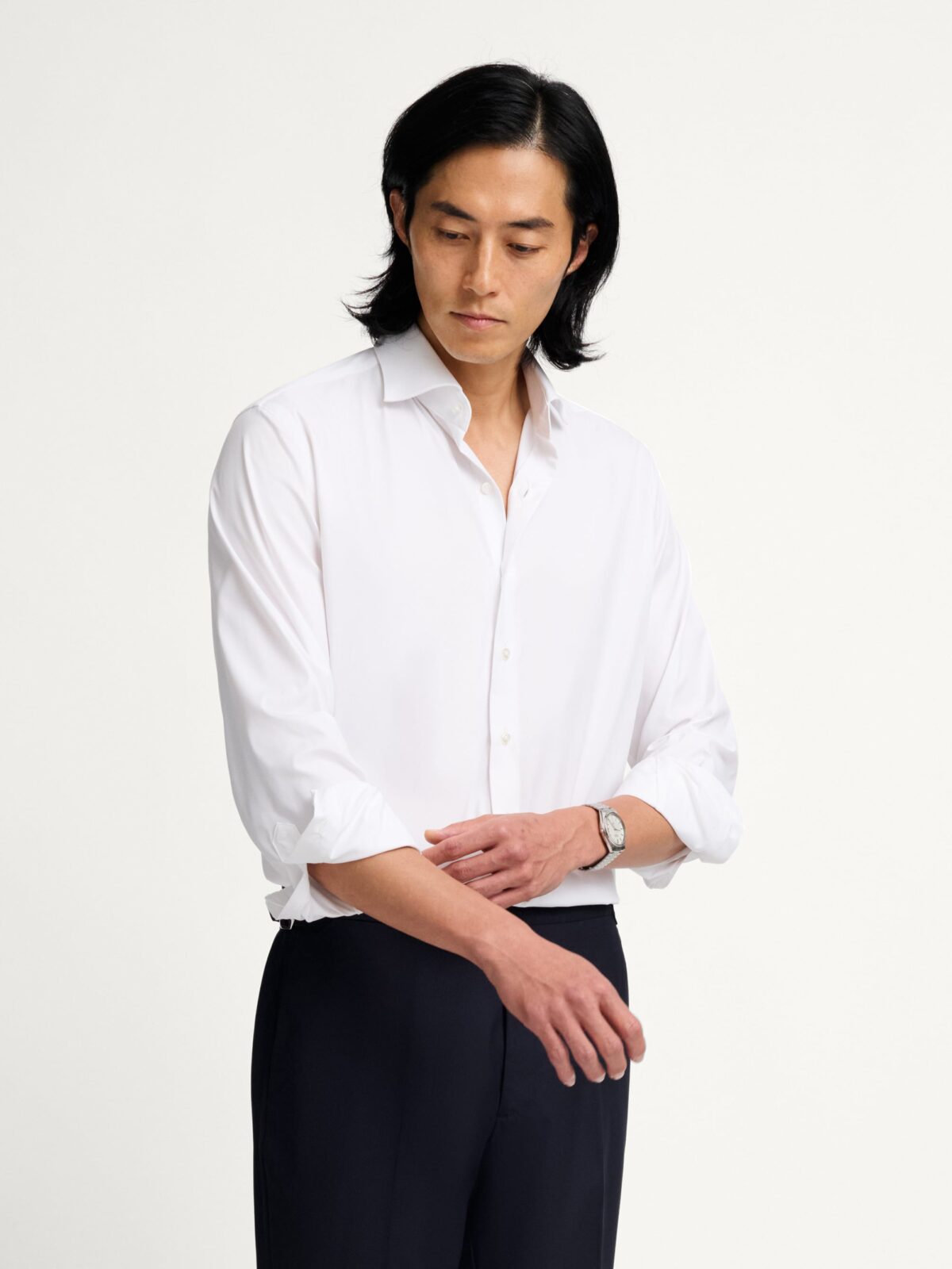 white button up dress shirt Jones New York Easy Care Medium / Down Shirt from Goodfellow Men's Slim Fit White Dress