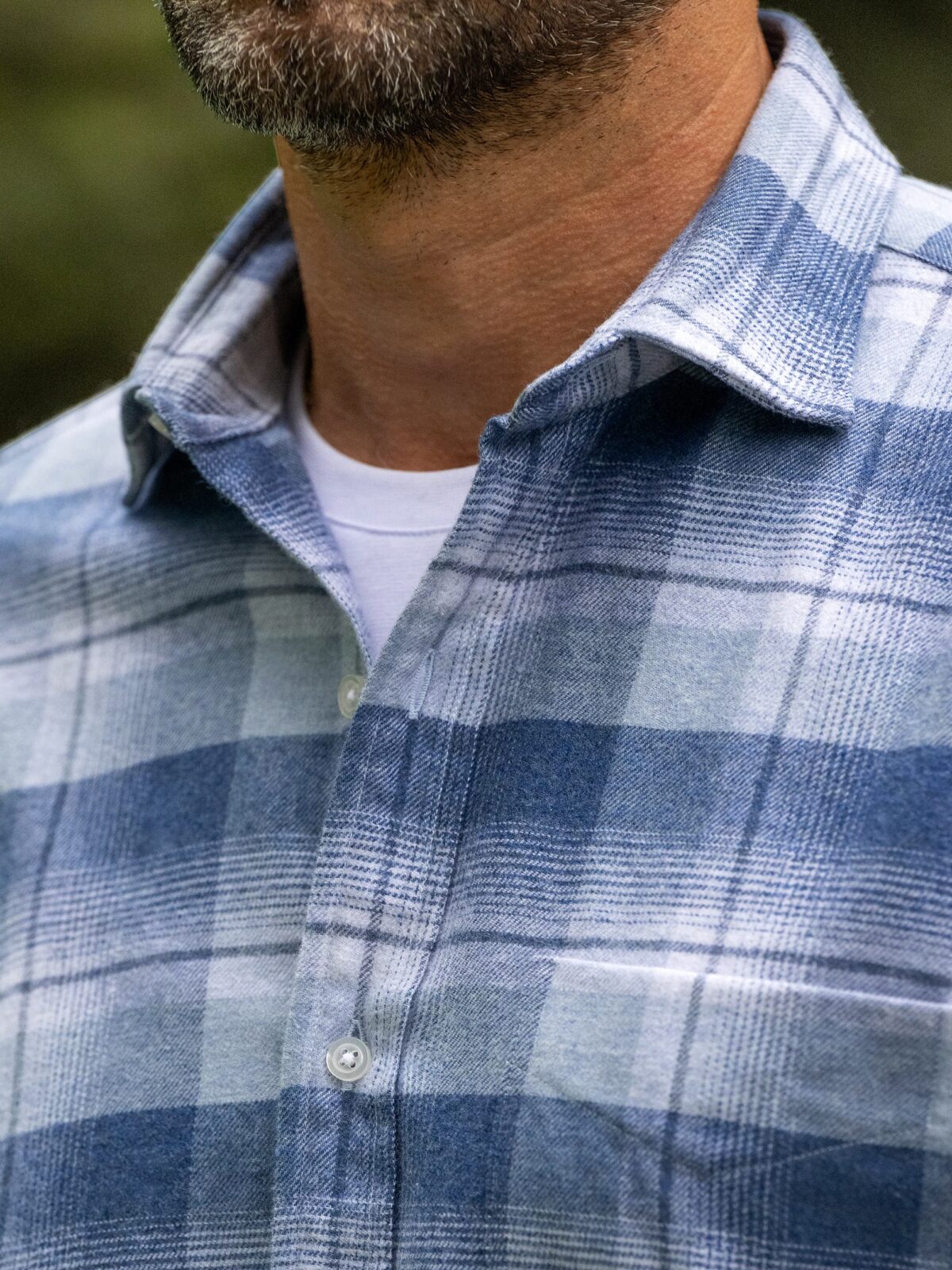 Teton Blue Ombre Plaid Flannel Shirt