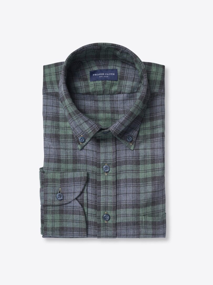 Satoyama Faded Black Watch Plaid Shirts by Proper Cloth