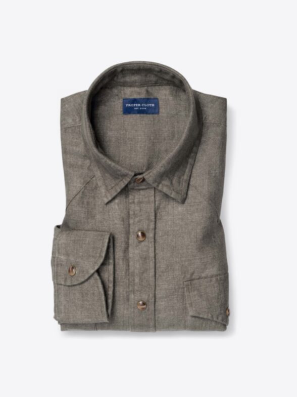 Albini Washed Fatigue Linen Twill