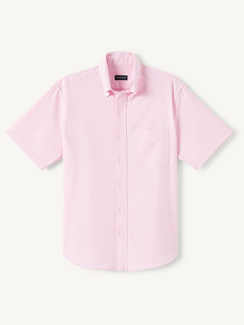 Washed Pink Lightweight Oxford Short Sleeve
