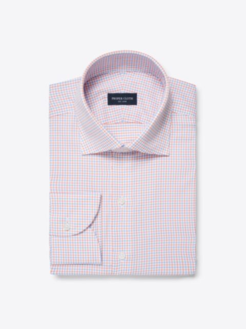 Thomas Mason Wrinkle-Resistant Light Blue Reverse Stripe Twill