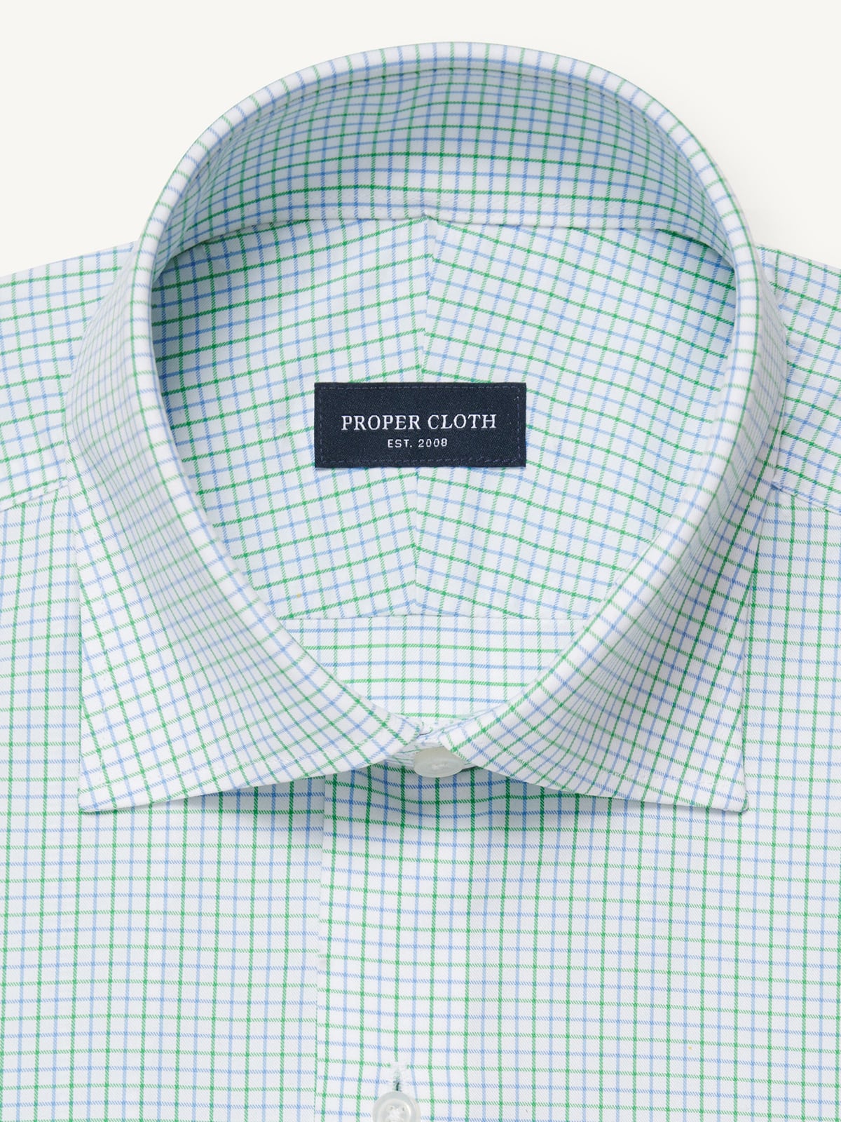 The Performance Dress Shirt in Blue and Green Tattersall