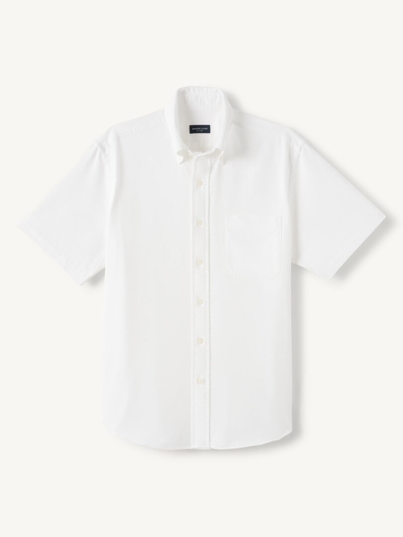 Washed White Lightweight Oxford Cloth Product Image