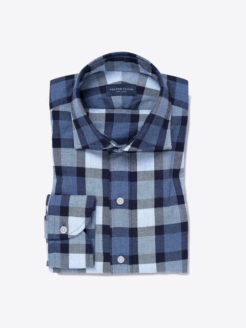 Shop Light Blue Large Plaid Flannel