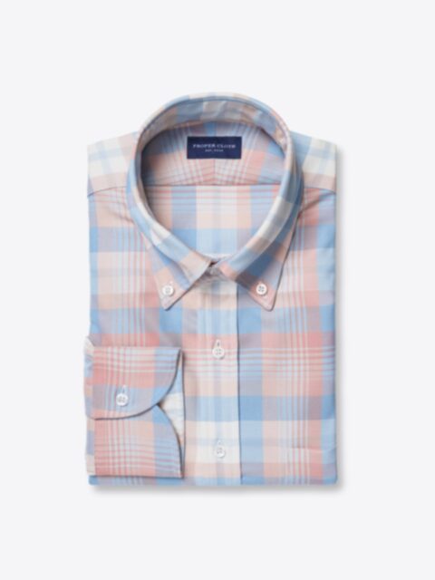 Shop Sky Beige and Pale Pink Large California Plaid