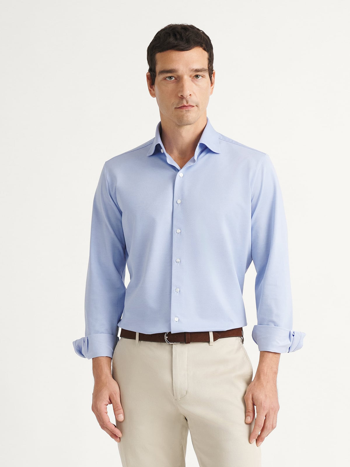 Light Blue Performance Easy Care Knit Dress Shirt Shirt Light Blue Performance Easy Care Knit Dress Shirt Shirt