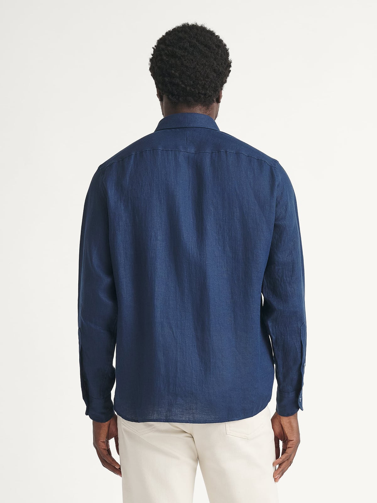 The Irish Linen Casual Shirt in Navy