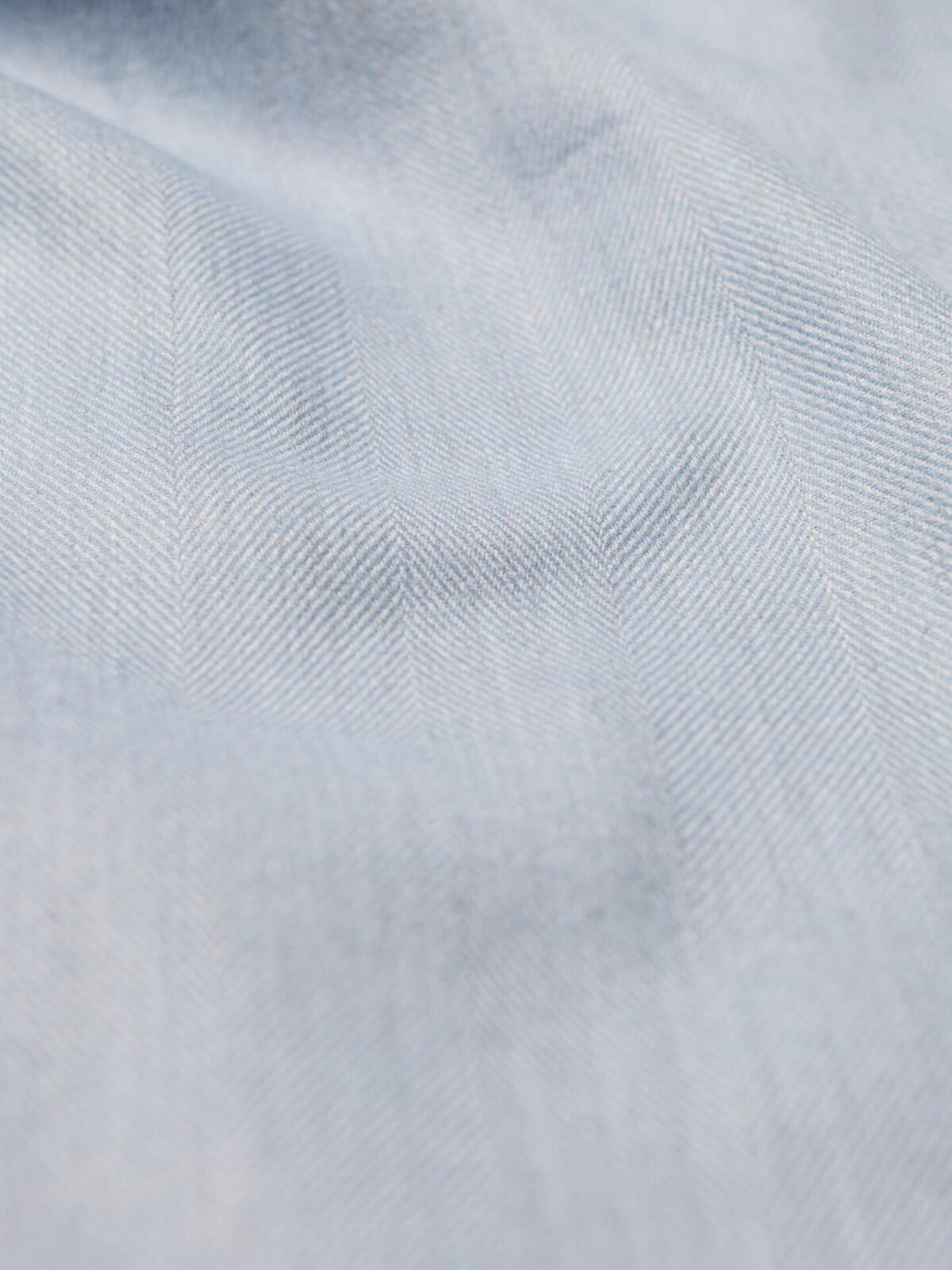 Albini Light Blue Cotton Tencel Herringbone Flannel Shirts by Proper Cloth