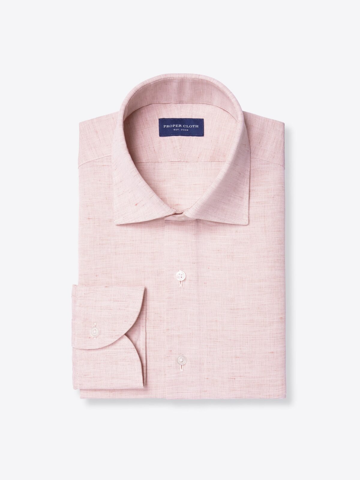 Coral 120s Cotton and Linen Plain Weave Shirt by Proper Cloth