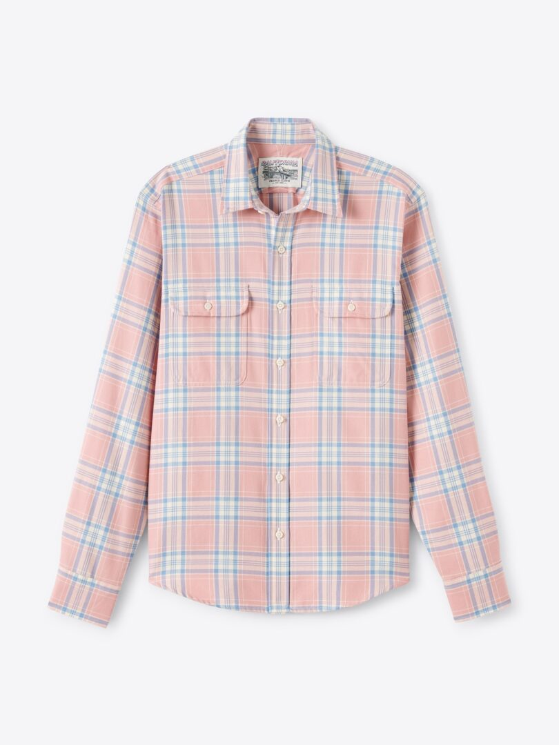 Men’s Faded Rose Navy and Cream California Plaid Thumb