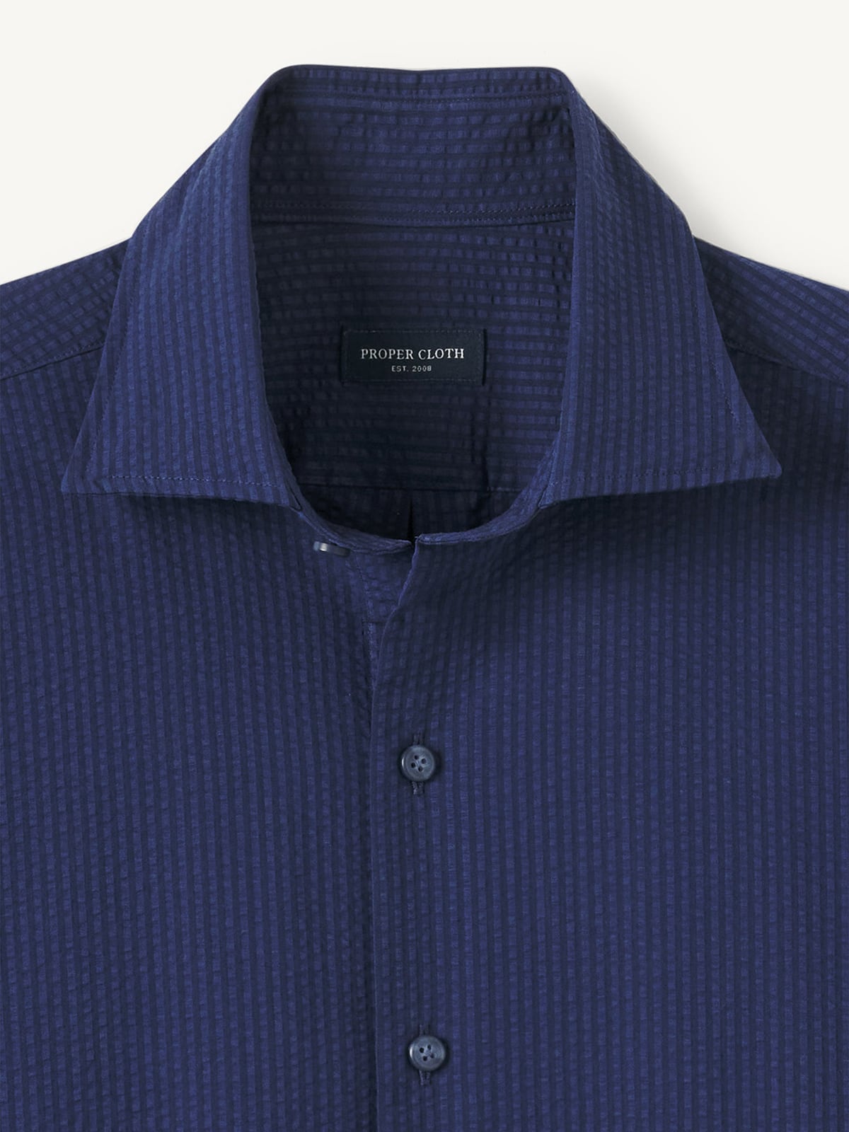 The Seersucker Shirt in Navy