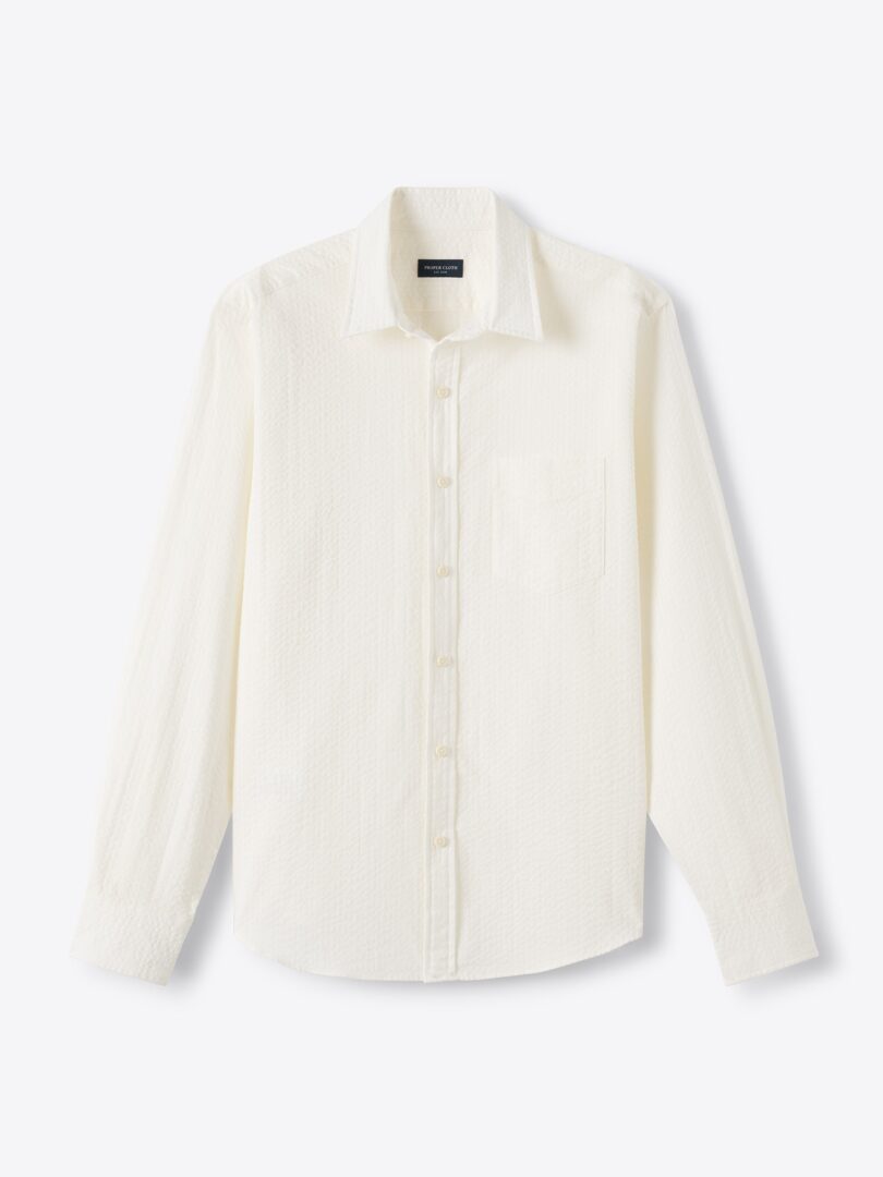 Men’s Portuguese White Wide Seersucker Thumb