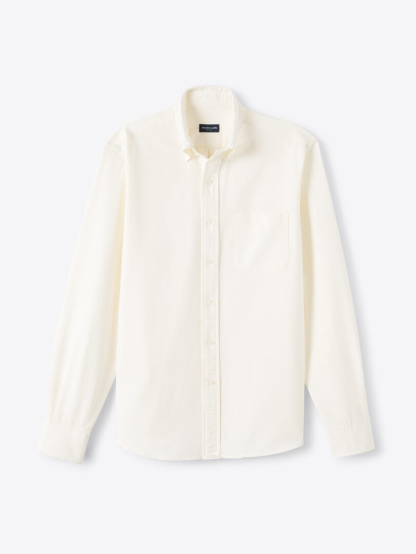 Washed Off White Lightweight Oxford Product Image