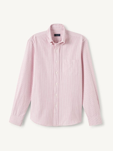 The Clark Oxford Cloth Button Down in Blue Multi Stripe
