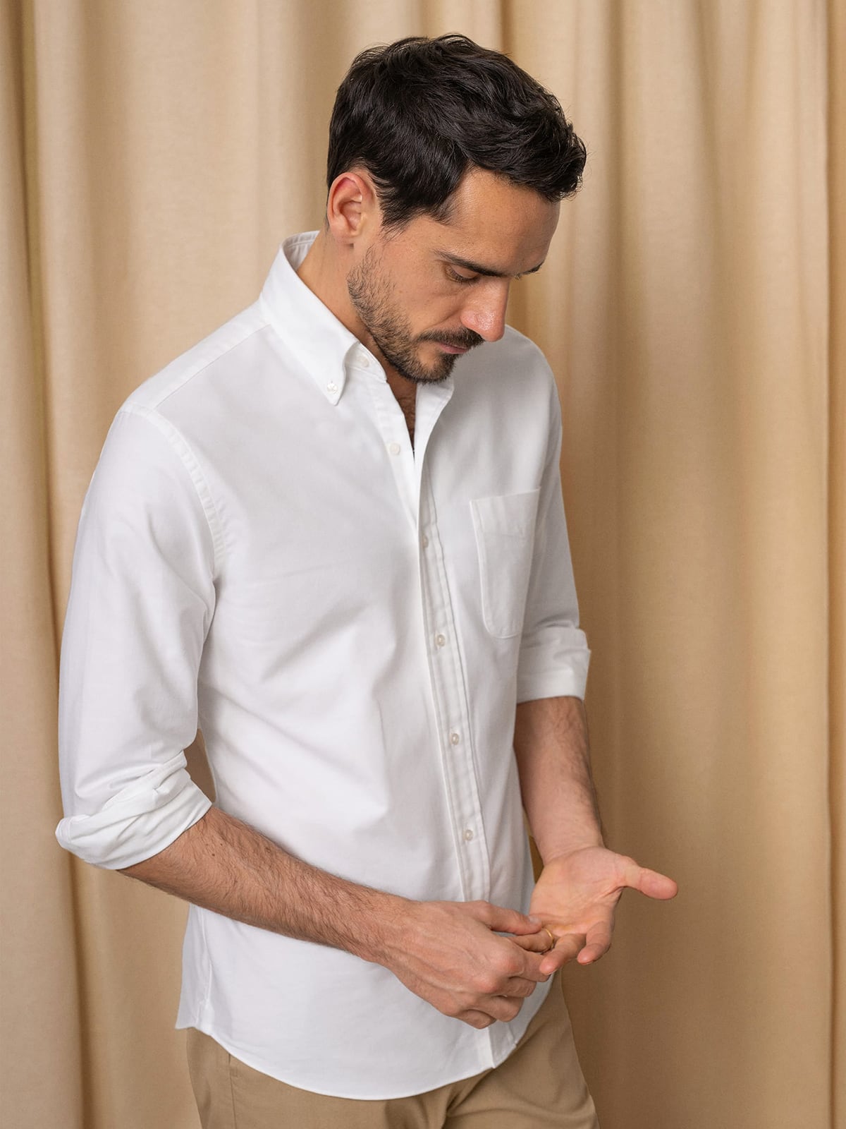 The Sea Island Oxford Cloth Button Down in White