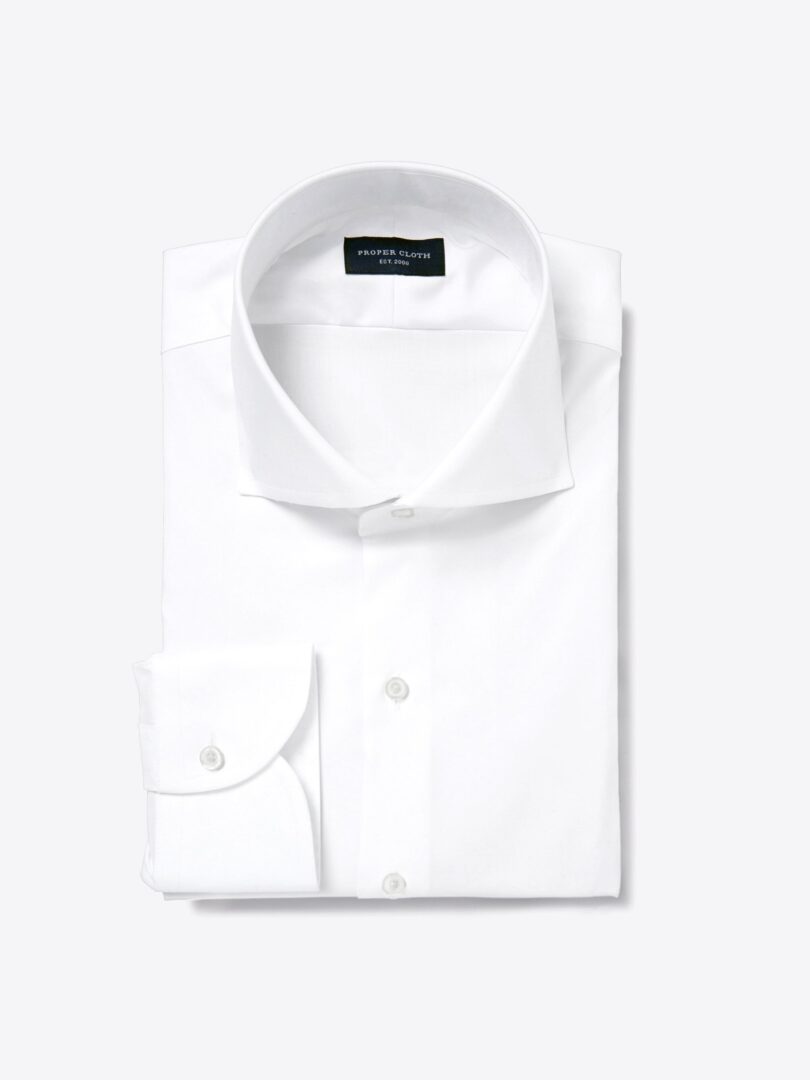 White Extra Wrinkle-Resistant Twill Custom Made Shirt 