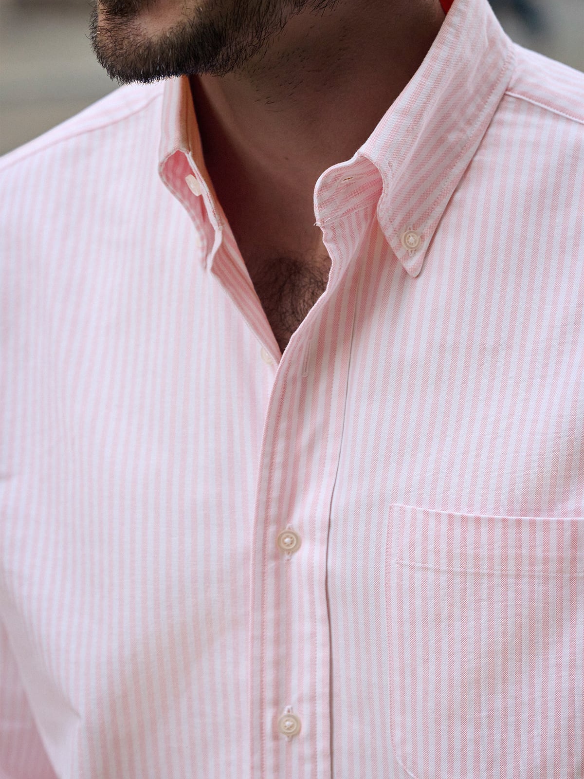Chemise Harve Benard Rayée Rose Boutonnée – Taille M, état Impeccable