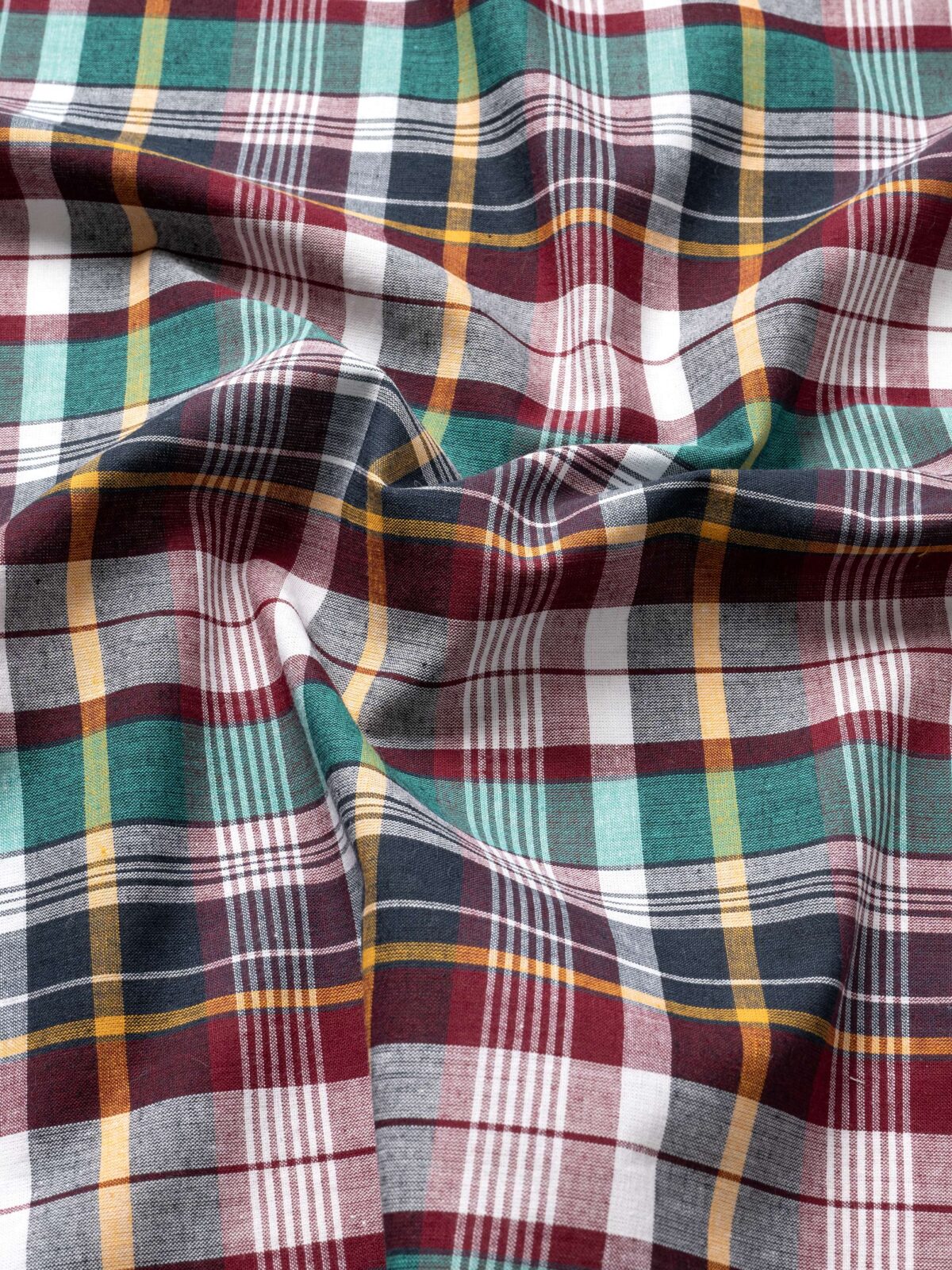 Kaylee Dress Burgundy Madras Plaid
