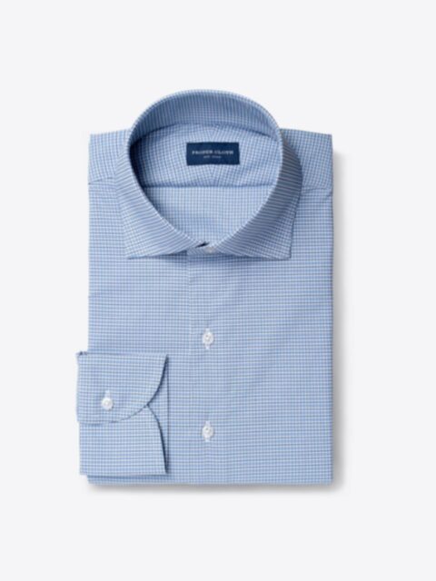 Shop Performance Light Blue and Navy Small Check