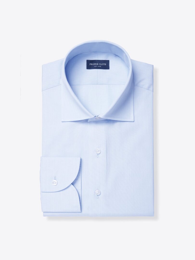 Stanton 120s Sky Blue End-on-End Dress Shirt 