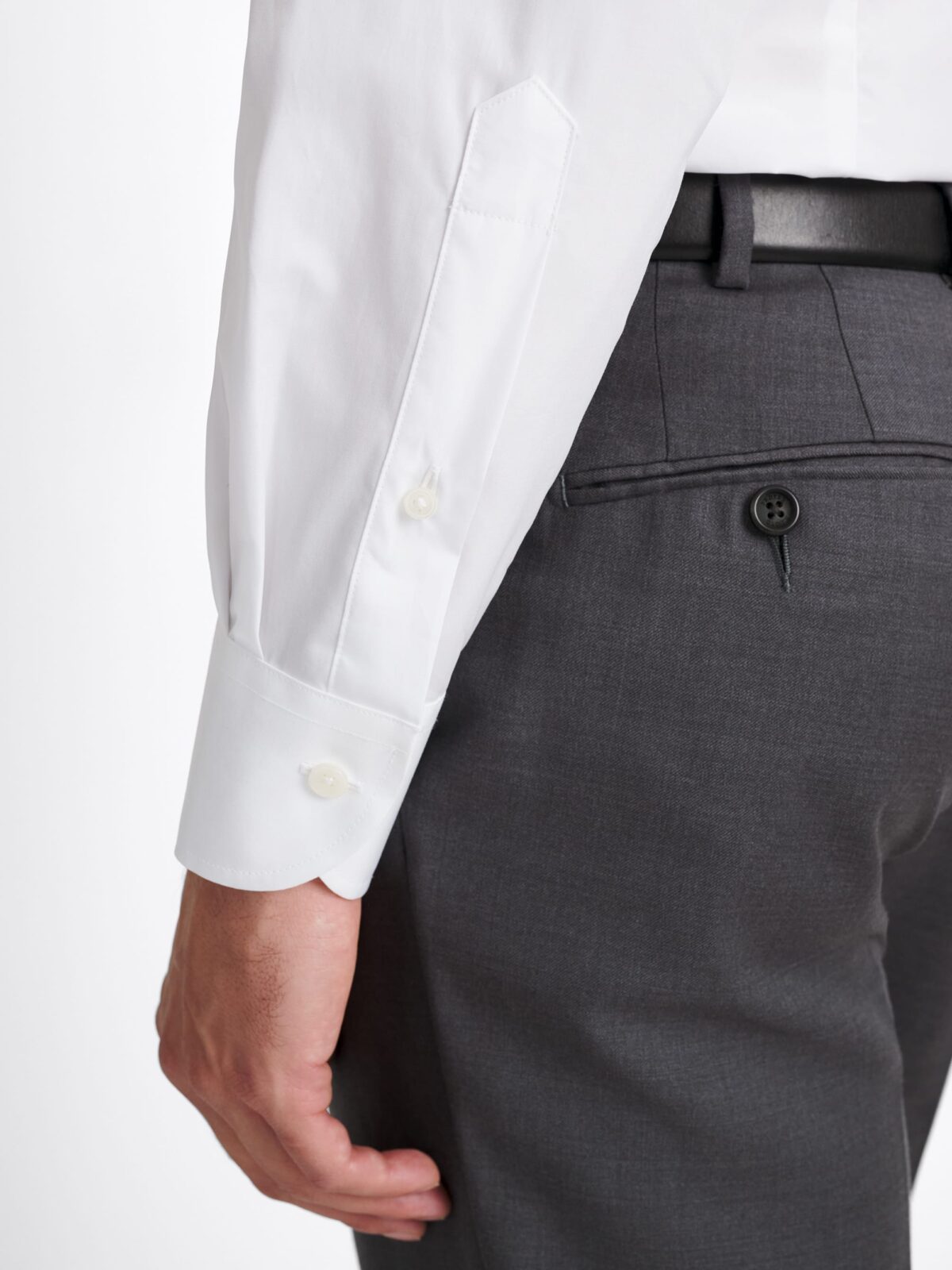 The DJA Sea Island Cotton Broadcloth Dress Shirt in White