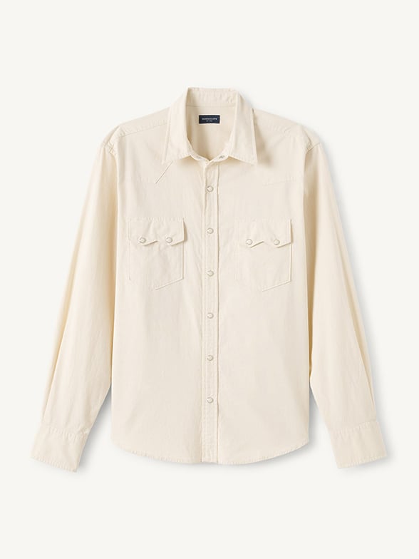 Thumb Photo of Sand Vintage Poplin Sawtooth Western Shirt