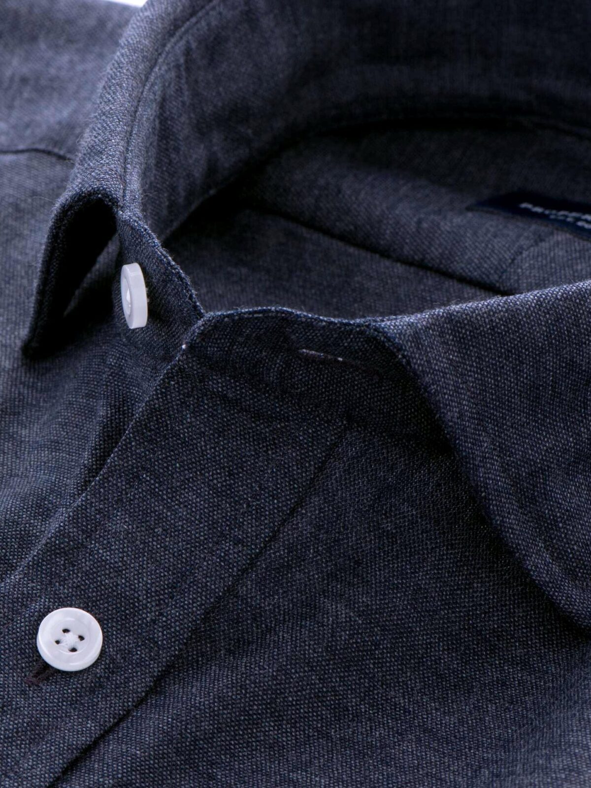 Japanese Washed Dark Blue Chambray Fitted Shirt Shirt by Proper Cloth
