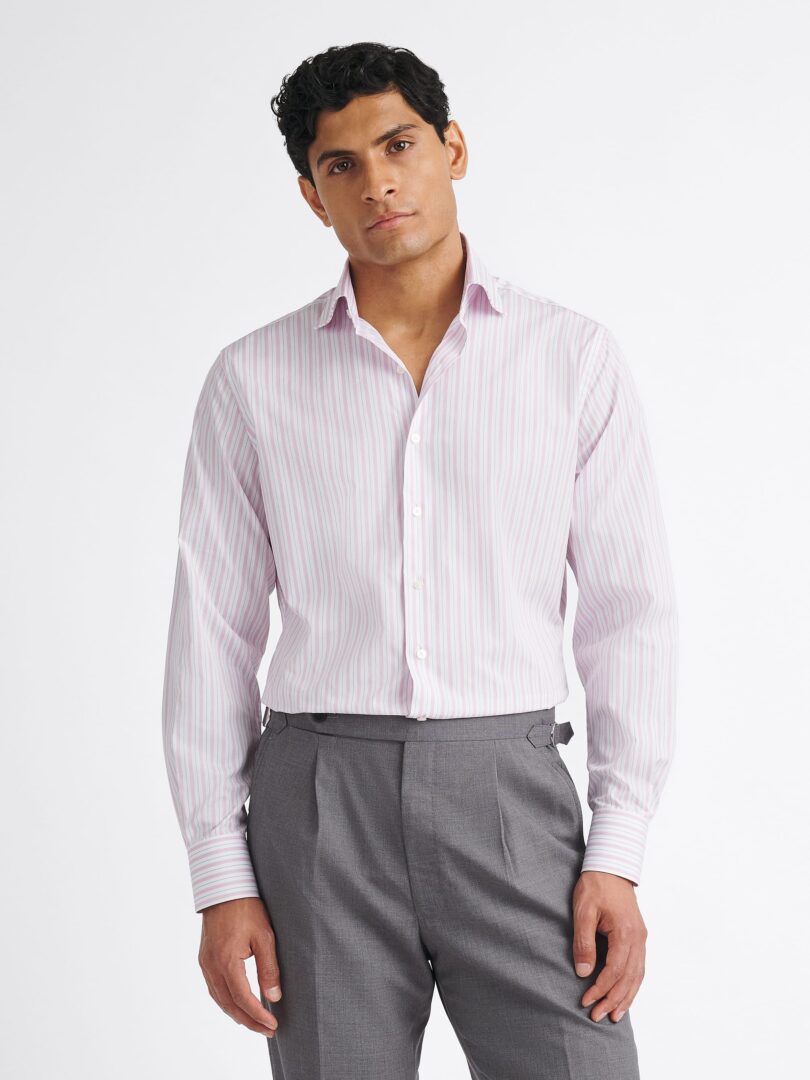 Stanton 120s Red Pencil Stripe Thumb Detail