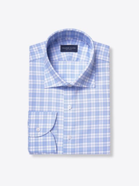 Shop Varick Light Blue Multi Check Twill