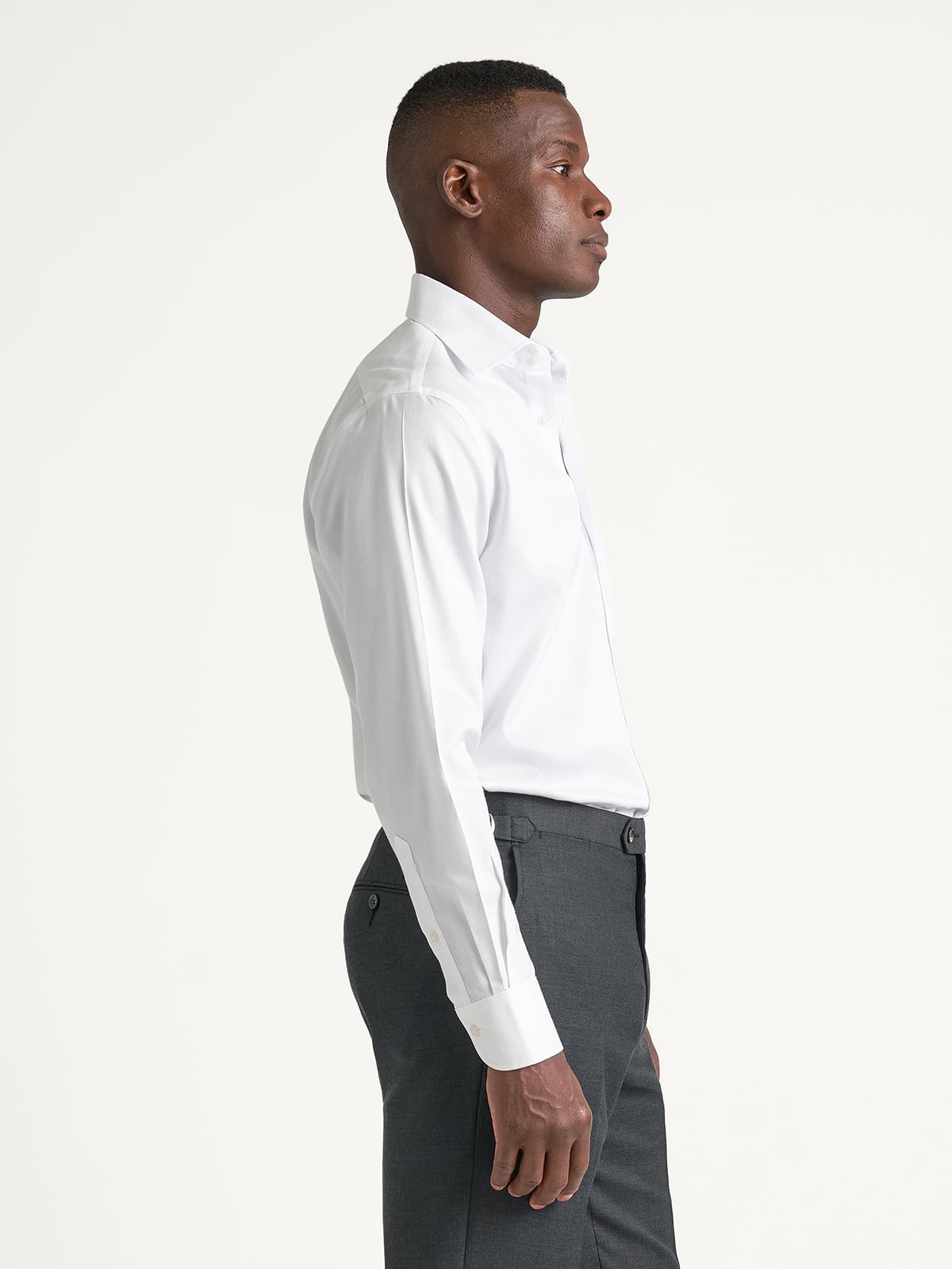 non iron white dress shirts Herringbone White Non-Iron Dress Shirt XL