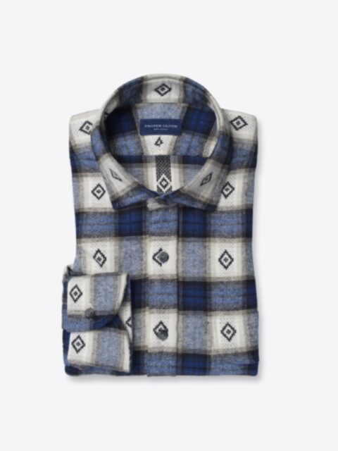 Shop Japanese Ocean Southwest Diamond Plaid Flannel