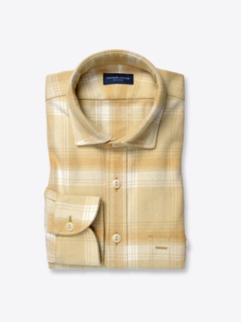 Shop Beige and Cream Large Plaid Heavy Flannel
