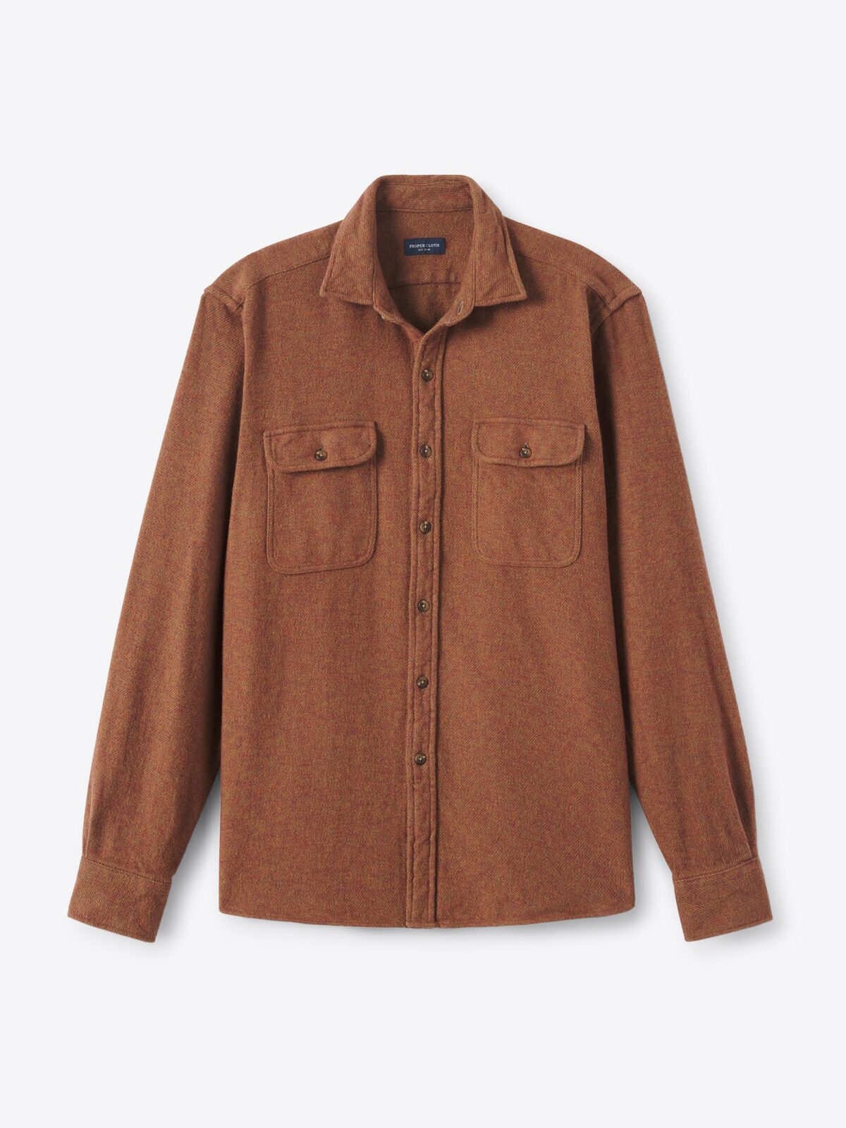 The Japanese Low Twist Shirt in Rust