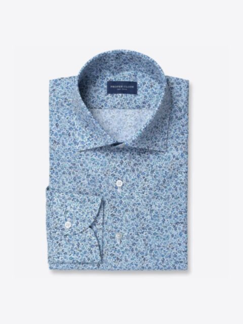 Shop Organic Blue Wildflower Print