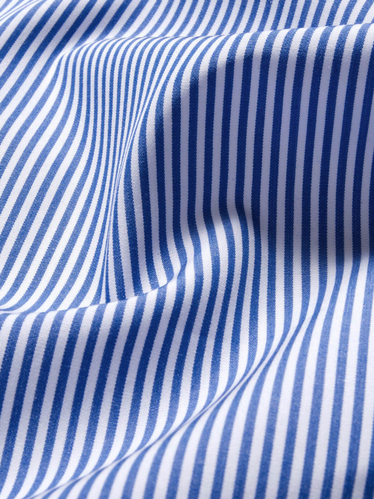 100% Cotton Royal Blue and White Stripe Fabric