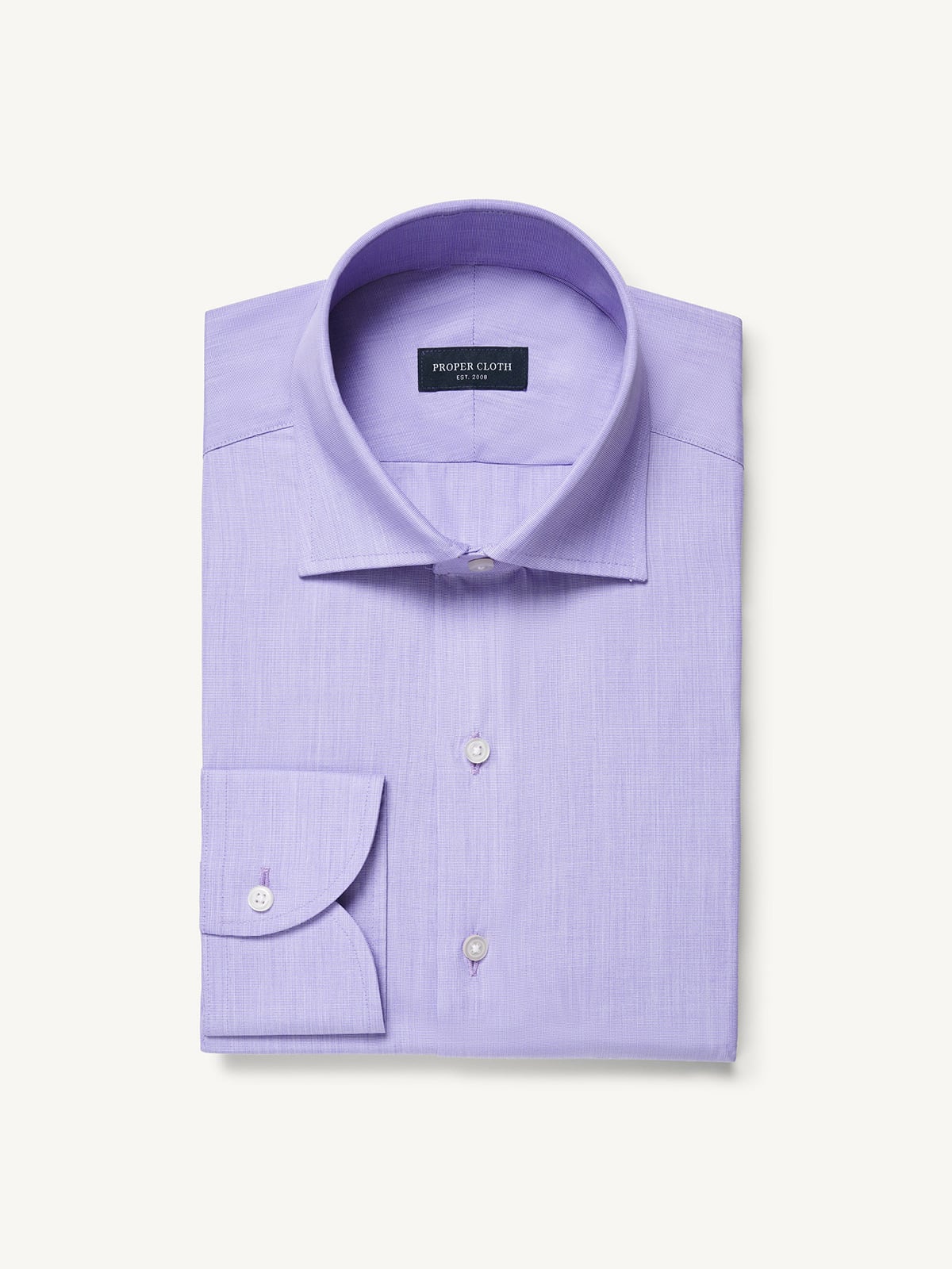 The Stanton Broadcloth Dress Shirt in Lavender End-on-End