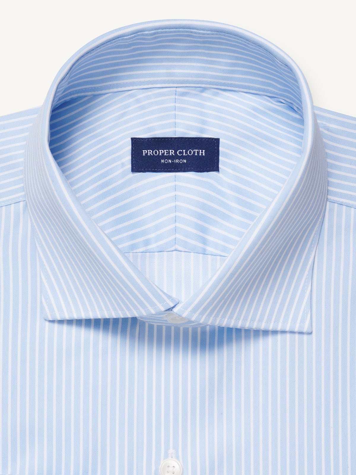 The Thomas Mason Non-Iron Shirt in Blue Stripe