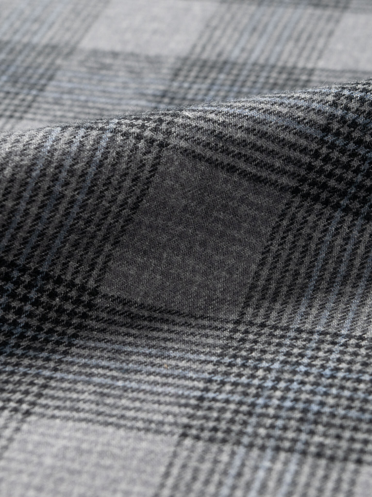 EILEEN Sand and Blue Plaid, Italian Flannel