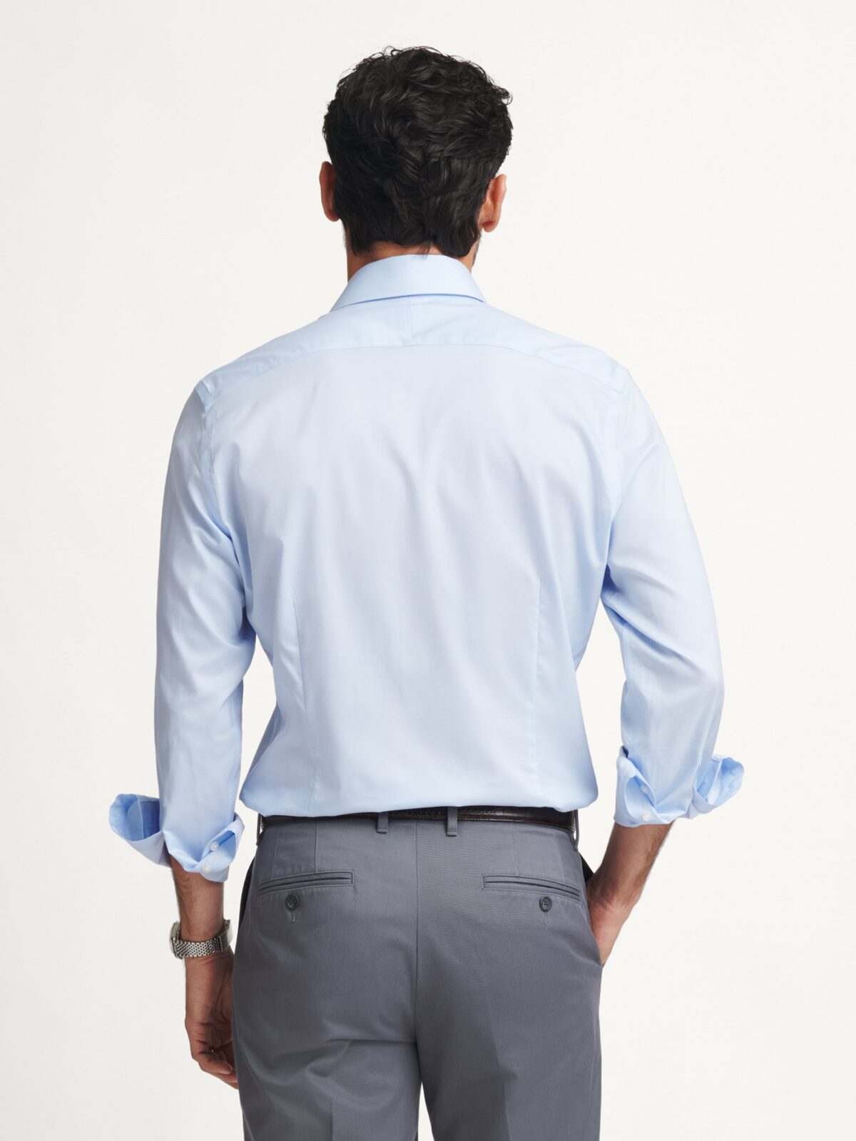 albini dress shirts Albini Light Blue Performance Dress Shirt Shirt