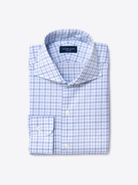 Shop Thomas Mason Blue End-on-End Check