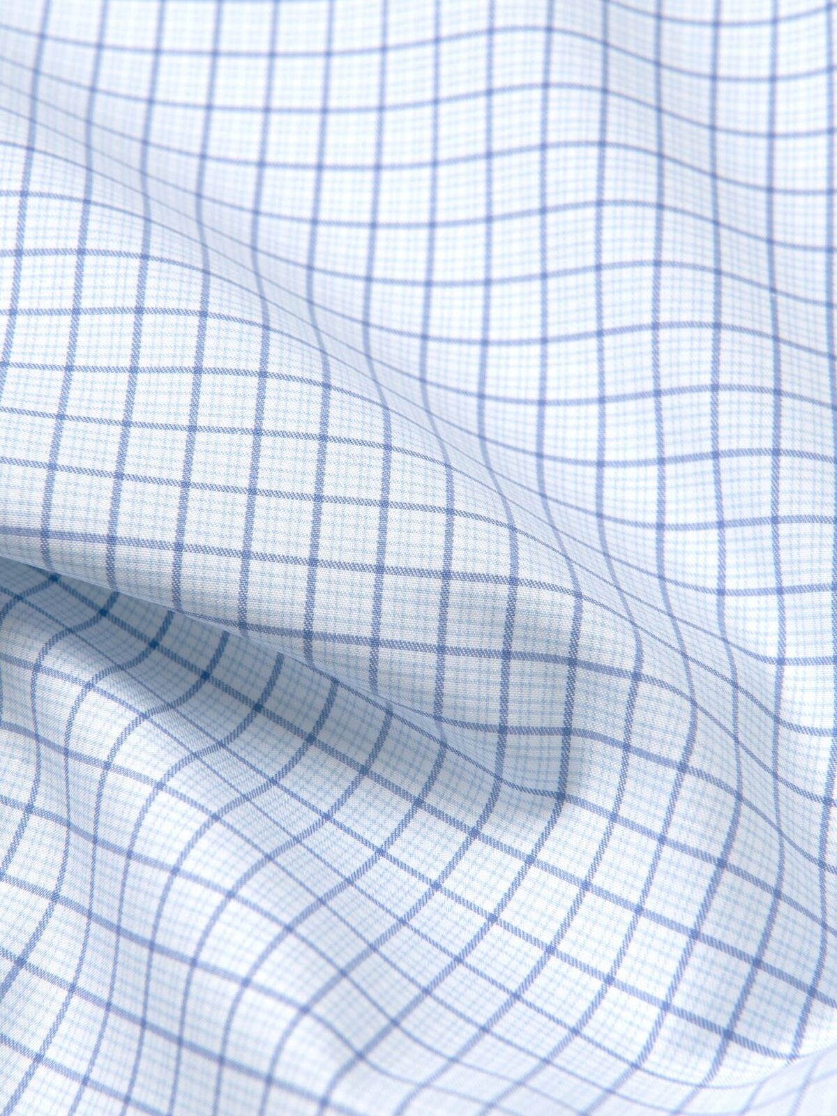 Thomas Mason Goldline Light Blue Multi Grid Shirts by Proper Cloth