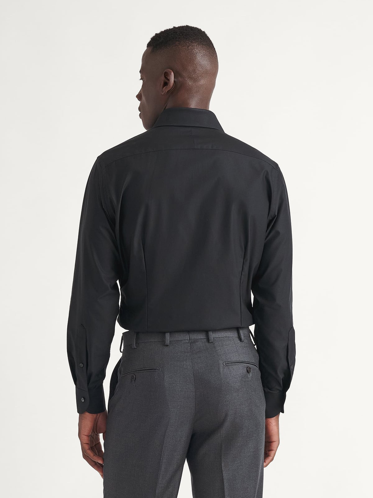 The Greenwich Twill Dress Shirt in Black