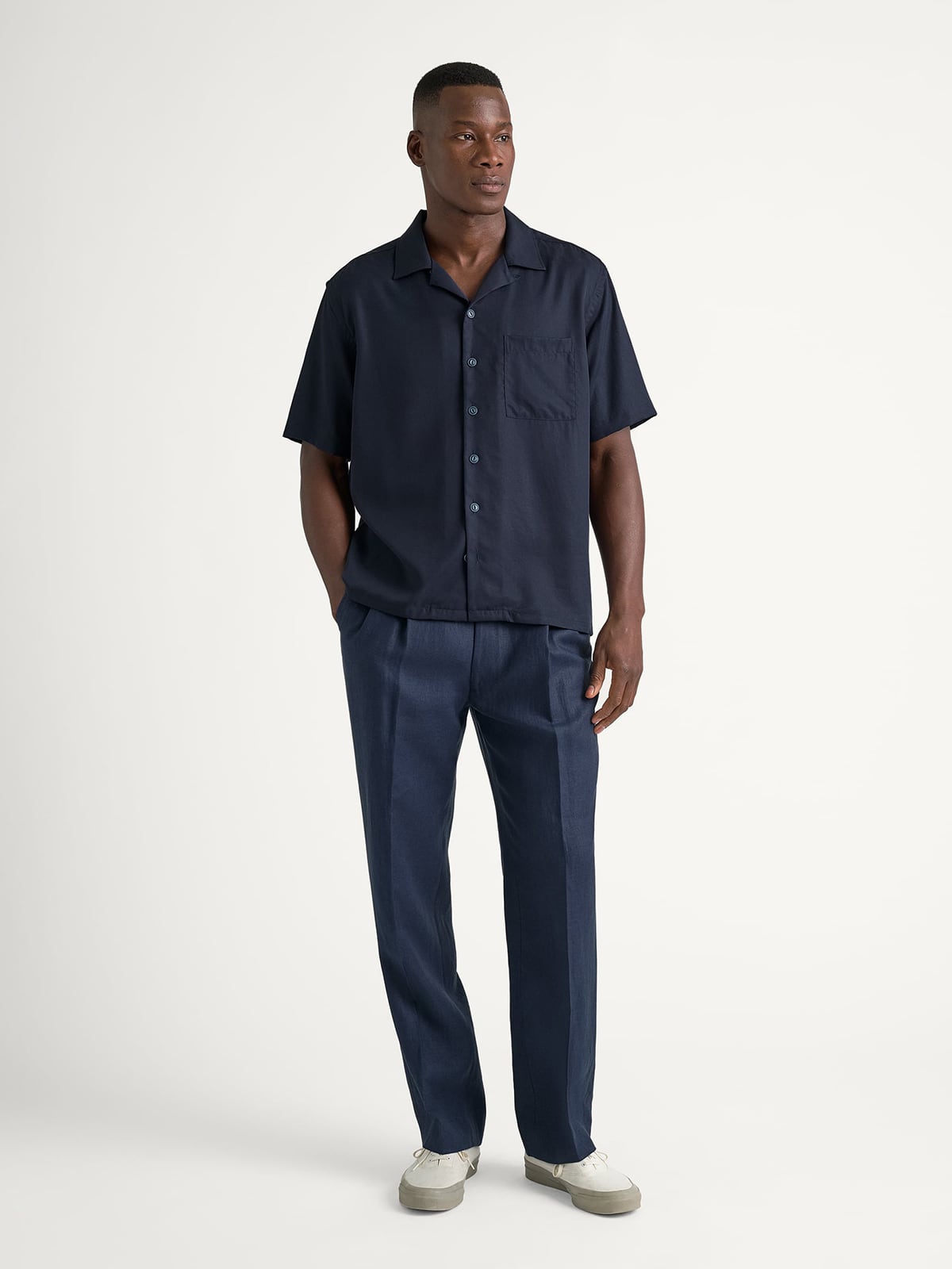 The Laramie Camp Shirt in Navy