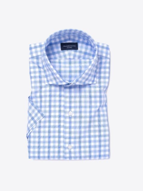 Shop Light Blue Slub Multi Gingham
