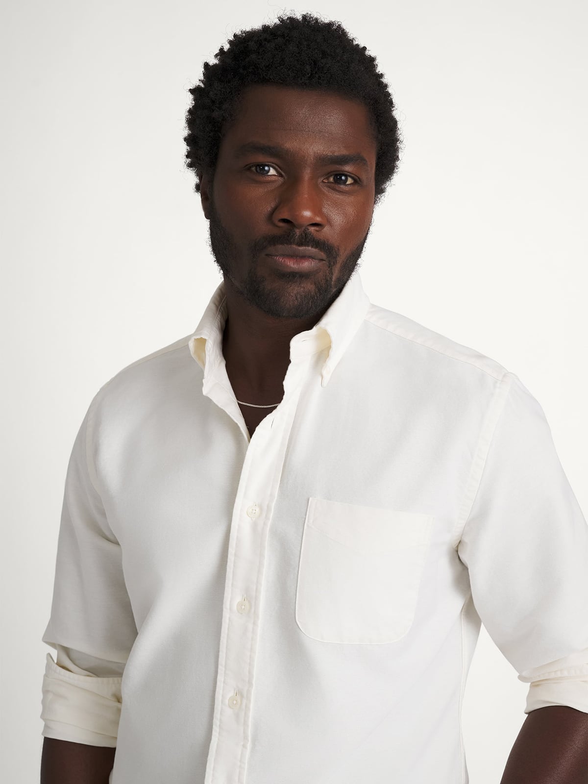 The Lightweight Oxford Cloth Button Down in Off White The Lightweight Oxford Cloth Button Down in Off White